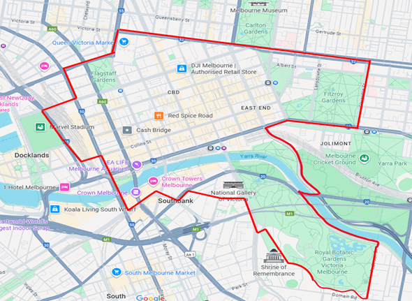 Melbourne CBD and surrounds - Sunday 19 October 2025 OMNI